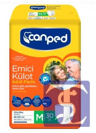 Canped Emici Külot Büyük Boy M Beden 30'lu Yetişkin Hasta Bezi